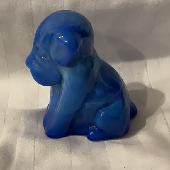Degenhart Henry's Blue Glass Pooch Dog Figurine - Picture 2 of 4